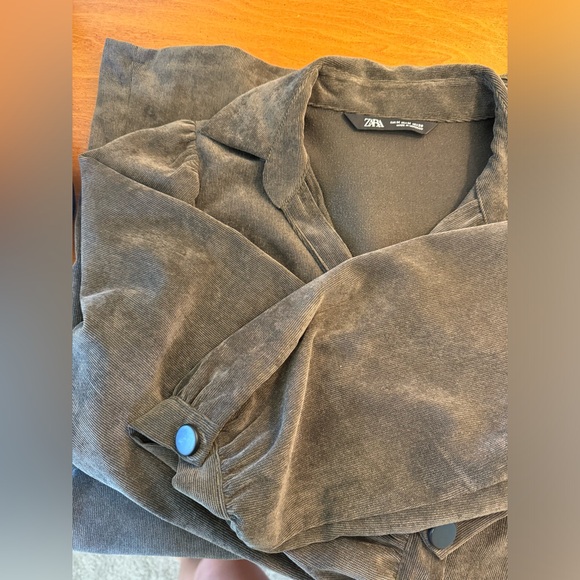ZARA Corduroy Button Dress - 3/4 length sleeves - Picture 2 of 4